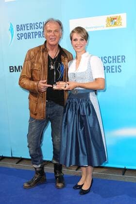 Wolfgang Fierek and Magdalena Neuner Bavarian Sports Award 2018 in the BMW Welt in Munich on 21 07 2018