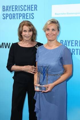 Senta Berger and Verena Bentele Bavarian Sports Award 2018 in the BMW Welt in Munich on 21 07 2018