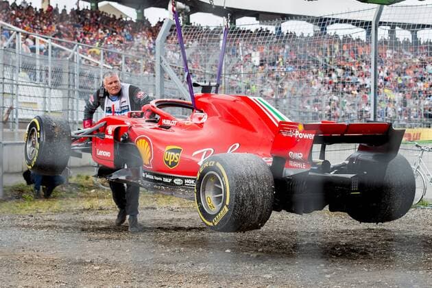 Motorsport Formula 1 Season 2018 2019 Race on Sunday 22 07 2018 at the Hockenheimring in Hockenheim Germany The car of Sebastian Vettel Scuderia Ferrari is transported away Copyright: xInderliedx
