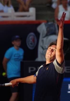 Ex tennis pro Michael Stich at Legend match at Rothenbaum in Hamburg against John McEnroe
