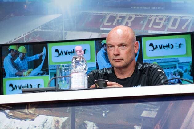 180723 head coach Uwe Rösler or Malmö FF during a press conference and practice ahead the UEFA Champions League qualifying match between Cluj and Malmö FF on July 23, 2018 in Cluj Photo Ludvig Thunman BILDBYR N code LT 35508  Copyright: LUDVIGxTHUNMAN BB180723LT041