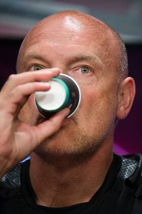 180723 head coach Uwe Rösler or Malmö FF during a press conference and practice ahead the UEFA Champions League qualifying match between Cluj and Malmö FF on July 23, 2018 in Cluj Photo Ludvig Thunman BILDBYR N code LT 35508  Copyright: LUDVIGxTHUNMAN BB180723LT049