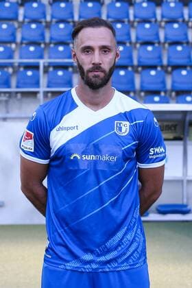 Christopher Handke 1 FC Magdeburg 2 BL PortraÌttermin 2018 2019 Official Photo Session 1 FC Magdeburg at the MDCC Arena in Magdeburg Portrait Portrait Germany Football Mann Maenner GER 23 07 2018