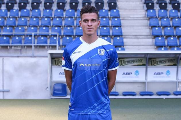 Tobias Müller 1 FC Magdeburg 2 BL PortraÌttermin 2018 2019 Official Photo Session 1 FC Magdeburg at the MDCC Arena in Magdeburg Portrait Portrait Germany Football Mann Maenner GER 23 07 2018