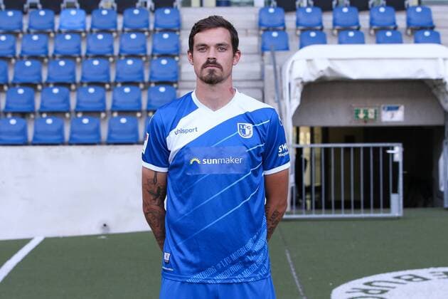 Dennis Erdmann 1 FC Magdeburg 2 BL PortraÌttermin 2018 2019 official photo opportunity 1 FC Magdeburg at the MDCC Arena in Magdeburg Portrait Portrait Germany Football Mann Maenner GER 23 07 2018