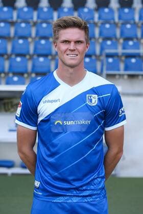 Marius Bülter 1 FC Magdeburg 2 BL PortraÌttermin 2018 2019 official photo opportunity 1 FC Magdeburg at the MDCC Arena in Magdeburg Portrait Portrait Germany Football Mann Manner GER 23 07 2018