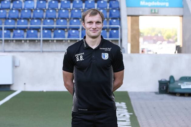 Co Trainer Sven Bankert 1 FC Magdeburg 2 BL PortraÌttermin 2018 2019 Official Photo Session 1 FC Magdeburg at the MDCC Arena in Magdeburg Portrait Portrait Germany Football Mann Maenner GER 23 07 2018