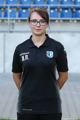 Physical Therapist Mandy Rosenschon 1 FC Magdeburg 2 BL PortraÌttermin 2018 2019 Official Photo Session 1 FC Magdeburg at the MDCC Arena in Magdeburg Portrait Portrait Germany Football Woman GER 23 07 2018