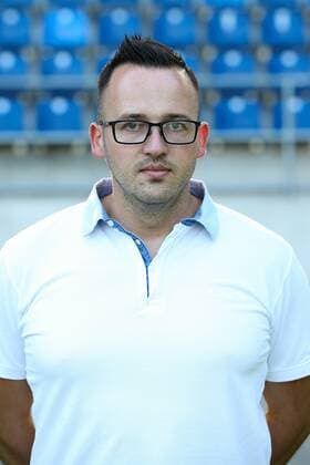 Press Officer Norman Seidler 1 FC Magdeburg 2 BL PortraÌttermin 2018 2019 Official Photo Session 1 FC Magdeburg at the MDCC Arena in Magdeburg Portrait Portrait Germany Football Mann Maenner GER 23 07 2018