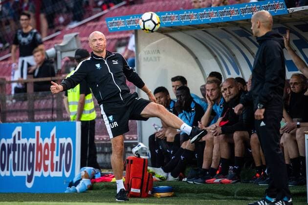 180724 Head coach Uwe Rösler or Malmö FF during the UEFA Champions League qualifying match between Cluj and Malmö FF on July 24, 2018 in Cluj Photo Ludvig Thunman BILDBYRAN Code LT 35510  Copyright: LUDVIGxTHUNMAN BB180724LT024