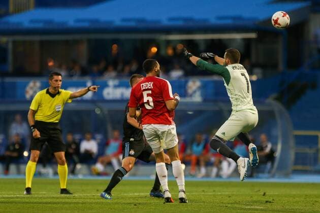 GNK Dinamo, Hapoel Beer-Sheva 24.07.2018., Stadium Maksimir, Zagreb - First match of the 2nd UEFA Champions League preliminary, GNK Dinamo - Hapoel Beer-Sheva. Danijel Zagorac, Shir Tzedek.  FilipxKos PIXSELL