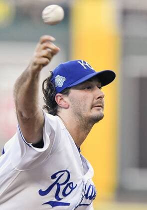 July 24, 2018 - Kansas City, MO, USA - Kansas City Royals starting pitcher Burch Smith throws against the Detroit Tigers on Tuesday, July 24, 2018, at Kauffman Stadium in Kansas City, Mo. Detroit at Kansas City - ZUMAm67_ 20180724_zaf_m67_027 Copyright: xJohnxSleezerx