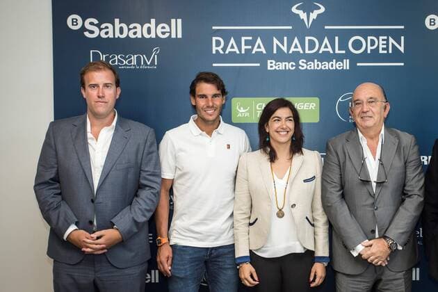 Sport Themen der Woche KW30 Sport Bilder des Tages (From left) Tournament s director Juan Suasi; Spanish tennis player Rafael Nadal; Spanish Secretary of State for Sports, Maria Jose Rienda; and Royal Spanish Tennis Federation s President, Miguel Diaz, pose for photographers during the official presentation of Challenger Tour Rafa Nadal Banc Sabadell tennis tournament at Rafa Nadal Academy, in Manacor, Balearic Islands, eastern Spain, 25 July 2018. The tournament will be held from 25 August to 02 September. Spanish tennis player Rafael Nadal presents Challenger Tour Rafa Nadal Banc Sabadell tournament !ACHTUNG: NUR REDAKTIONELLE NUTZUNG!  Copyright: xLLITERESx GRAF6769 20180725-636681296597737875