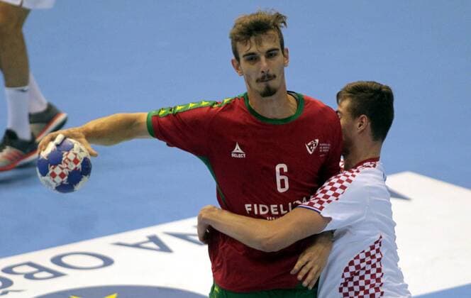 25.07.2018 Celje(Slovenia) Portugal-Croatia EHF U20 Under 20 European men s handball championship main round Oleksander Nekrushets(L) Portugal : 