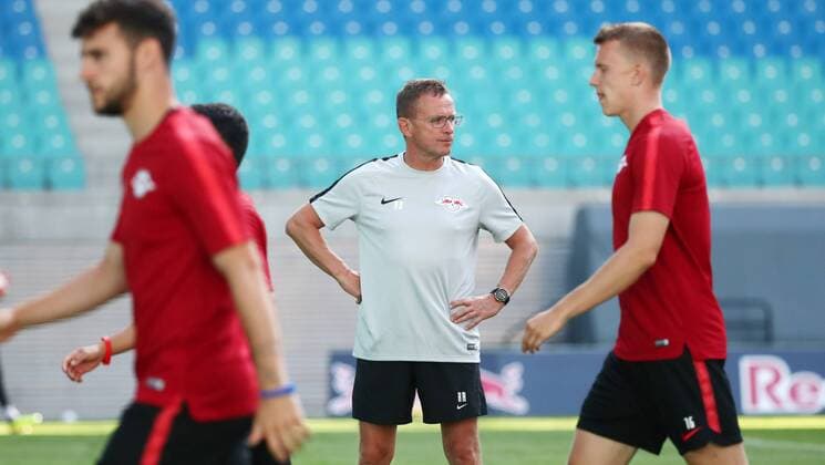 RB Leipzig Training Euro League Qualifiers Leipzig 25 07 2018 Red Bull Arena Soccer Qualifiers for the UEFA Europa League Training on the eve of the match RB Leipzig vs. BK Hacken SWE Picture Ralf Rangnick RB Leipzig Head coach and sports director