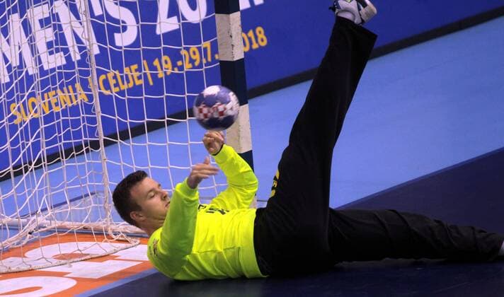 25.07.2018 Celje(Slovenia) Serbia-Germany EHF U20 Under 20 European men s handball championship main round Leon Mehler Germany : 