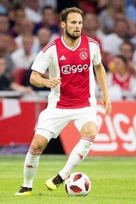 Daley Blind of Ajax during the UEFA Champions League second round qualifying first leg match between Ajax Amsterdam and Sturm Graz at the Johan Cruijff Arena on July 25, 2018 in Amsterdam, The Netherlands UEFA Champions League 2018 2019 xVIxVIxImagesx xTomxBodexMultimediaxIVx 11586891