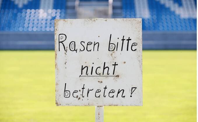 Chemnitz 25 07 2018 Stadion Chemnitz Soccer Chemnitzer FC Regionalliga Nordost Im Bild Lawn please do not step on the grass