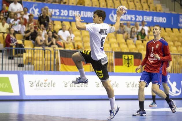 25 07 2018 Arena Zlatorog Celje SLO EHF EC U20 Serbia vs Germany Main Round Group 1 im Bild Tim Matthes of Germany during the main round Group 1 Match of the EHF mens Handball European U20 Championship between Serbia and Germany at the Arena Zlatorog in Celje Slovenia on 2018 07 25 Celje  EX_SPIDA