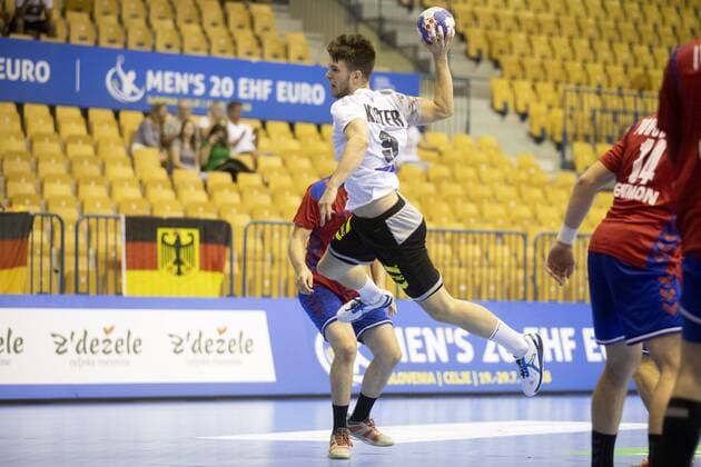 25 07 2018 Arena Zlatorog Celje SLO EHF EC U20 Serbia vs Germany Main round Group 1 im Bild Lukas Kister of Germany during the main round Group 1 Match of the EHF mens Handball European U20 Championship between Serbia and Germany at the Arena Zlatorog in Celje Slovenia on 2018 07 25 Celje  EX_SPIDA