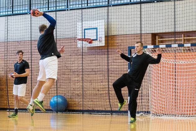 Goalkeeper and Shooting Training HBW Balingen Weilstetten Handball 2 Bundesliga Public Training 2018 2019 26 07 2018 HBW Balingen Weilstetten Handball 2 Bundesliga Public Training 2018 2019 26 07 2018 Balingen Copyright: xEIBNER SaschaxWaltherx EP_SWA
