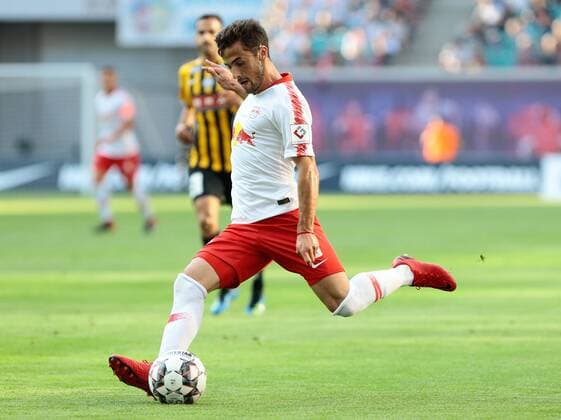 26 07 2018 xtgx Soccer Europa League Qualification 2 Round RB Leipzig BK Haecken emspor v l Marcelo Saracchi Leipzig 3 at the ball Leipzig