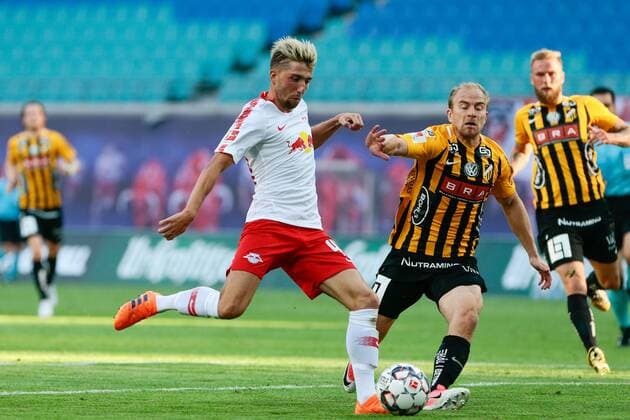26 07 2018 xtgx Soccer Europa League Qualification 2 Round RB Leipzig BK Haecken emspor v Kevin Kampl Leipzig 44 Goal scorer scored goal scores the goal 3 0 Leipzig