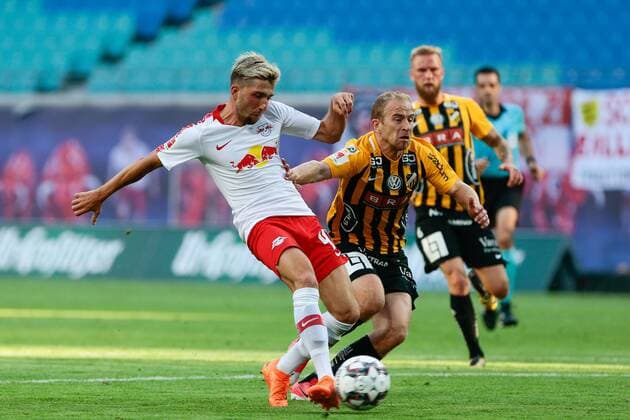 26 07 2018 xtgx Soccer Europa League Qualification 2 Round RB Leipzig BK Haecken emspor v Kevin Kampl Leipzig 44 Goal scorer scored goal scores the goal 3 0 Leipzig