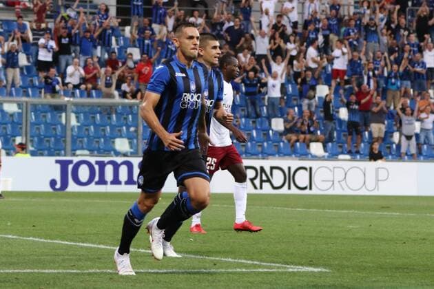 Photo LaPresse Moro Francesco July 26-2018 reggio emilia (Italy) ATALANTA vs SARAJEVO- Mapei Stadium Soccer Q2 Preliminaries Uefa Europa League 2018-2019 in the pic: toloi celebrates after scorin goal 1-0  Copyright: xMoroxFrancesco LaPresse LaPressex
