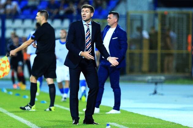European league Osijek Rangers 26.07.2018., Croatia, Osijek - , European league - qualifiers Osijek - Rangers. Steven Gerrard  DavorxJavorovic PIXSELL