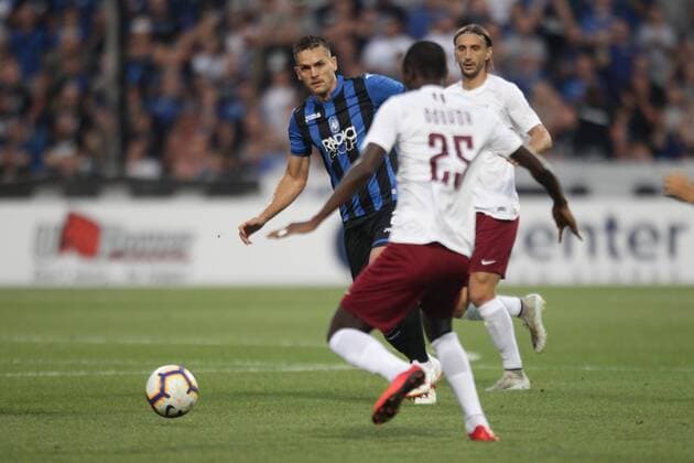 Photo LaPresse Moro Francesco July 26-2018 reggio emilia (Italy) ATALANTA vs SARAJEVO- Mapei Stadium Soccer Q2 Preliminaries Uefa Europa League 2018-2019 in the pic: toloi  Copyright: xMoroxFrancesco LaPresse LaPressex