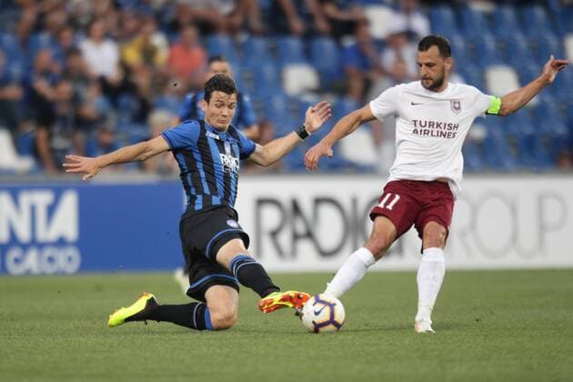 Photo LaPresse Moro Francesco July 26-2018 reggio emilia (Italy) ATALANTA vs SARAJEVO- Mapei Stadium Soccer Q2 Preliminaries Uefa Europa League 2018-2019 in the pic: Marten de Roon  Copyright: xMoroxFrancesco LaPresse LaPressex
