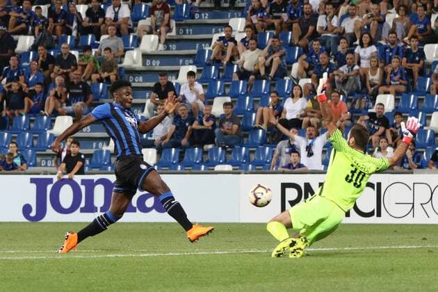 Photo LaPresse Moro Francesco July 26-2018 reggio emilia (Italy) ATALANTA vs SARAJEVO- Mapei Stadium Soccer Q2 Preliminaries Uefa Europa League 2018-2019 in the pic: Duvan Zapata  Copyright: xMoroxFrancesco LaPresse LaPressex