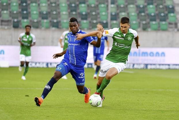 26 07 2018 St Gallen Switzerland Football Mens Season 2018 2019 Europaleague Qualifiers FC St Gallen Sarpsborg 08 FF Pictured