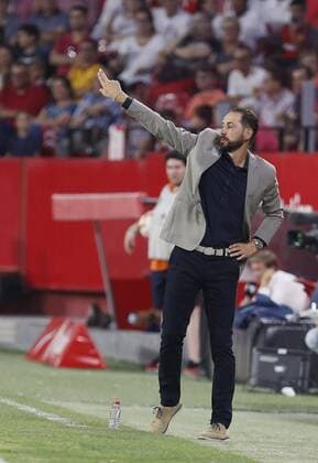 Sevilla s head coach Pablo Machin during the UEFA Europa League match between Sevilla FC and Ujpest, at the Sanchez Pizjuan stadium, in Seville, Andalusia, Spain, 26 July 2018. Sevilla FC vs. Ujpest !ACHTUNG: NUR REDAKTIONELLE NUTZUNG!  Copyright: xJosexManuelxVidalx SEV06 20180727-636682484170133349