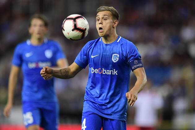 GENK, BELGIUM - JULY 26 : Leandro Trossard forward of KRC Genk controls the ball during the UEFA Europa League, Second qualifying round , 1st leg between KRC Genk and CS Fola Esch at the Luminus Arena on July 26, 2018 in Genk, Belgium, 26 07 2018 FOOTBALL : KRC Genk vs Fola Esch - Ligue Europa - 26 07 2018 PhotoNews Panoramic 