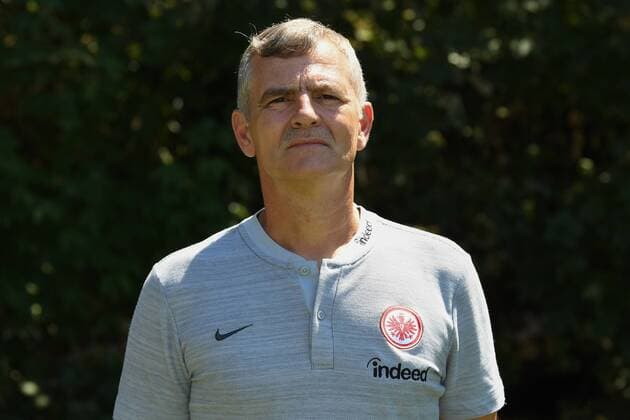 26 07 2018 xjhx Soccer 1 Bundesliga Eintracht Frankfurt Photo contest season 2018 2019 1 BL PortraÌttermin TW Coach Manfred Moppes Petz Eintracht Frankfurt Frankfurt am Main