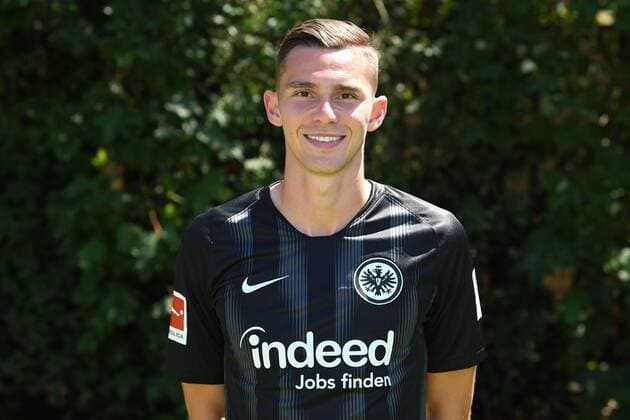 26 07 2018 xjhx Football 1 Bundesliga Eintracht Frankfurt Photo contest season 2018 2019 1 BL PortraÌttermin Branimir Hrgota Eintracht Frankfurt Frankfurt am Main