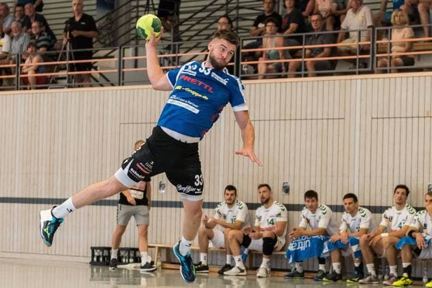 Lukas List VfL Pfullingen 33 FRISCH AUF Goeppingen vs VfL Pfullingen 24 Sparkassen Cup Handballl DKB Men 1 Bundesliga 3 League Season 18 19 GER 27 07 2018 FRISCH AUF Goeppingen vs VfL Pfullingen 24 Sparkassen Cup Handballl DKB Men 1 Bundesliga 3 League Season 18 19 GER 27 07 2018 Altensteig Copyright: xEIBNER WolfgangxFrankx EP_WFK