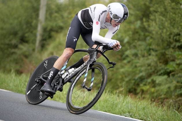 British Chris Froome of Team Sky pictured in action during the 20th stage of the 105th edition of the Tour de France cycling race, a 31km individual time trial from Saint-Pee-sur-Nivelle to Espelette, France, Saturday 28 July 2018. This year s Tour de France takes place from July 7th to July 29th. YORICKxJANSENS  x05393864x