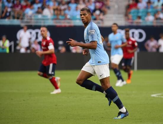 July 28, 2018 - Miami Gardens, Florida, USA - Manchester City forward Lukas Nmecha (43) in action during the first half of an International Champions Cup match between FC Bayern and Manchester City at the Hard Rock Stadium in Miami Gardens, Florida. Soccer 2018: FC Bayern vs Manchester City - ZUMAh333 20180728_zap_h333_035 Copyright: xMarioxHoubenx