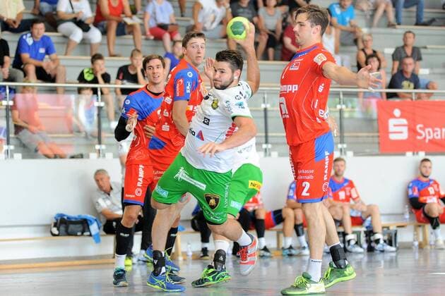 Simon Bammert TSV Otmar St Gallen 11 Handball Mens Preparatory Tournament 54 Sparkassen Cup Altensteig Play at Platz5 29 07 2018 Photo TBaur Eibner TSV Otmar St Gallen vs. HBW Balingen Weilstetten Esslingen Copyright: xEIBNER TobiasxBaurx EP_TBR