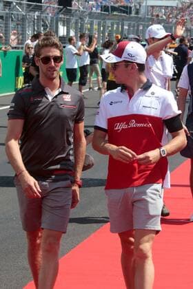 FORMULA 1 - Hungarian GP BUDAPEST,HUNGARY,29.JUL.18 - MOTORSPORTS, FORMULA 1 - Grand Prix of Hungary, Hungaroring. Image shows Romain Grosjean (FRA Haas) and Charles Leclerc (MON Sauber). GEPAxpictures xFritzxMueller