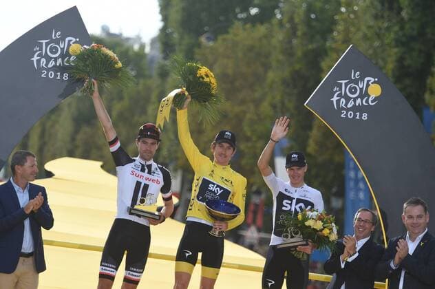 29-07-2018 Tour De France; Tappa 21 Houilles - Paris; 2018, Team Sky; 2018, Sunweb; Geraint, Thomas; Froome, Christopher; Dumoulin, Tom; Paris; 
