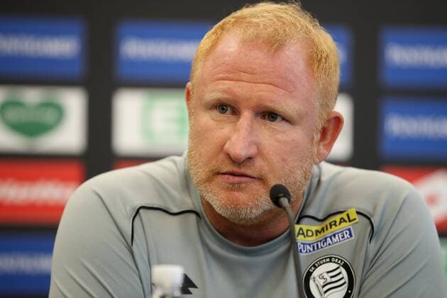 SOCCER - UEFA CL quali, Ajax vs Sturm GRAZ,AUSTRIA,31.JUL.18 - SOCCER - UEFA Champions League qualification, SK Sturm Graz vs AFC Ajax Amsterdam, preview, press conference PK Pressekonferenz Sturm. Image shows head coach Heiko Vogel (Sturm). GEPAxpictures xChristianxWalgram