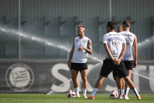 SOCCER - UEFA CL quali, Ajax vs Sturm GRAZ,AUSTRIA,31.JUL.18 - SOCCER - UEFA Champions League qualification, SK Sturm Graz vs AFC Ajax Amsterdam, preview, training Sturm. Image shows Peter Zulj (Sturm). GEPAxpictures xChristianxWalgram