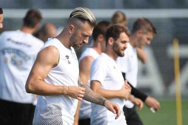 SOCCER - UEFA CL quali, Ajax vs Sturm GRAZ,AUSTRIA,31.JUL.18 - SOCCER - UEFA Champions League qualification, SK Sturm Graz vs AFC Ajax Amsterdam, preview, training Sturm. Image shows Peter Zulj (Sturm). GEPAxpictures xChristianxWalgram
