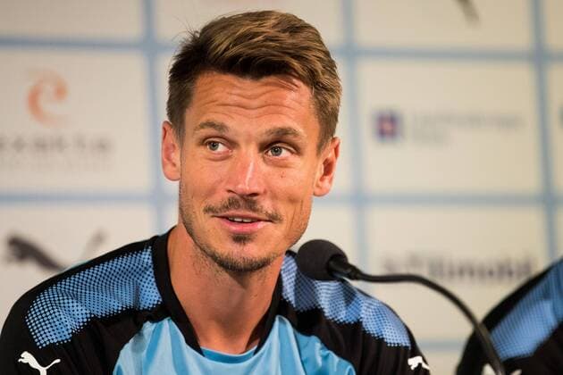 180731 Malmö FF Markus Rosenberg during a press conference and training before the Champions League match between Malmö FF and Cluj in the second qualifying round on 31 July 2018 in Malmö  Copyright: MATHILDAxAHLBERG BB180731MA001