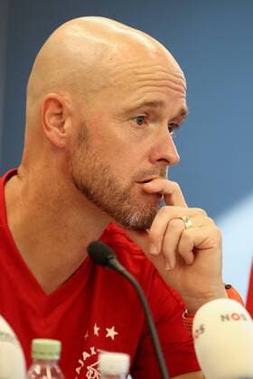 SOCCER - UEFA CL quali, Ajax vs Sturm GRAZ,AUSTRIA,31.JUL.18 - SOCCER - UEFA Champions League qualification, SK Sturm Graz vs AFC Ajax Amsterdam, preview, press conference PK Pressekonferenz Ajax. Image shows head coach Erik ten Hag (Ajax). GEPAxpictures xChristianxWalgram