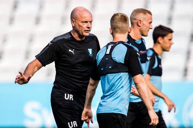 180731 Malmö FF coach Uwe Rösler during a training session in front of the Champions League match between Malmö FF and Cluj in the second qualifier on 31 July 2018 in Malmö  Copyright: MATHILDAxAHLBERG BB180731MA036